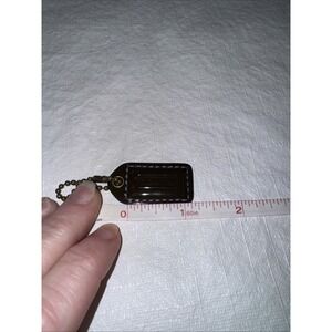Coach Hangtag Two Tone‎ Dark Brown Purple Small